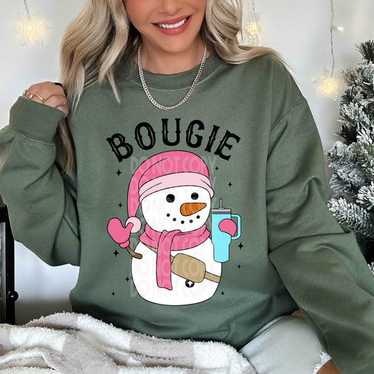 Bougie Snowman #3964 - Ready to Press DTF Transfer Full Color