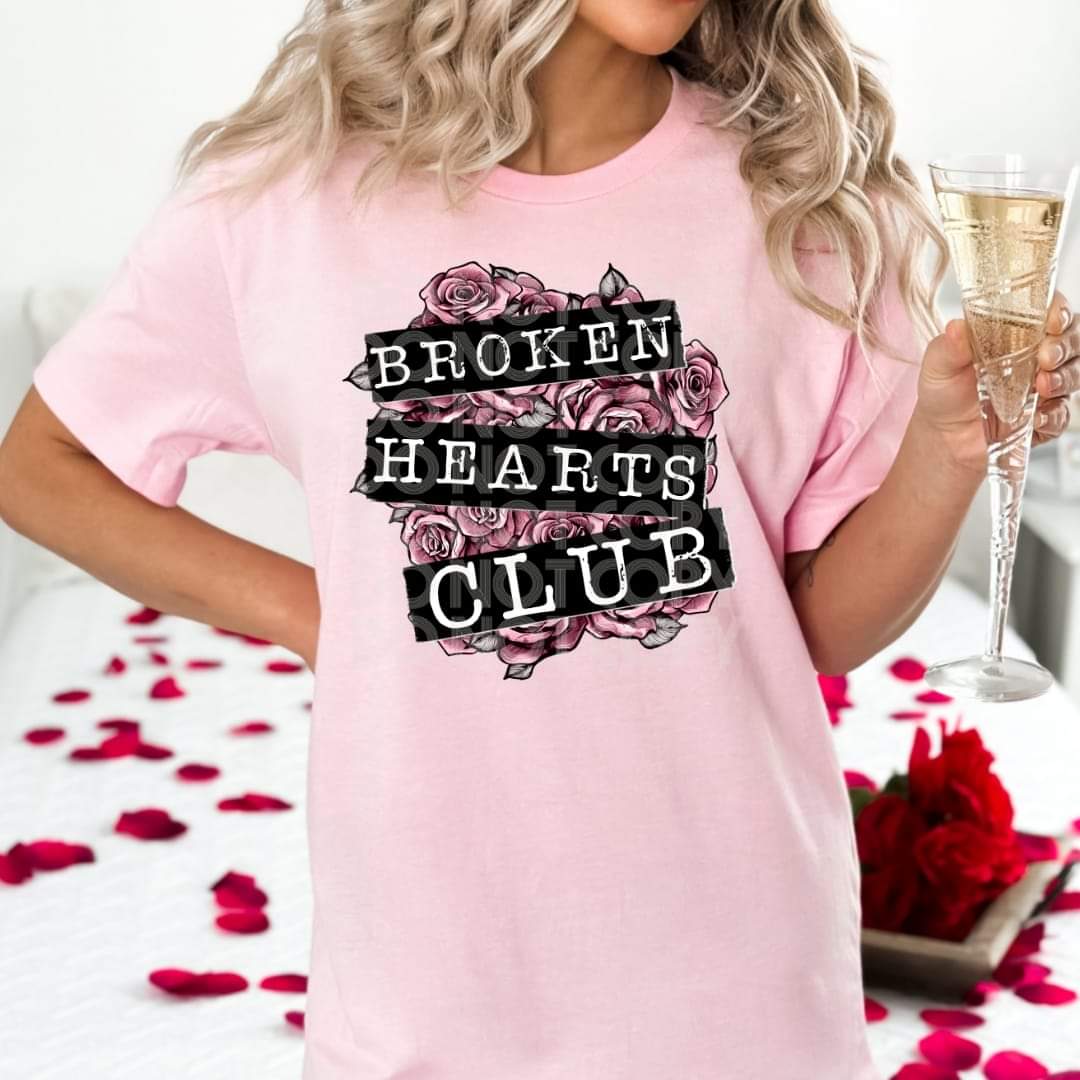 Broken Hearts Club#1237 - Ready to Press DTF Transfer Full Color