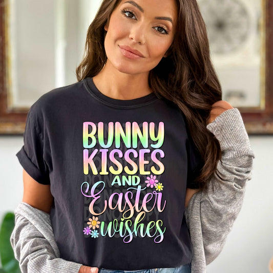 Bunny Kisses & Easter Wishes #1638  - Ready to Press DTF Transfer Full Color