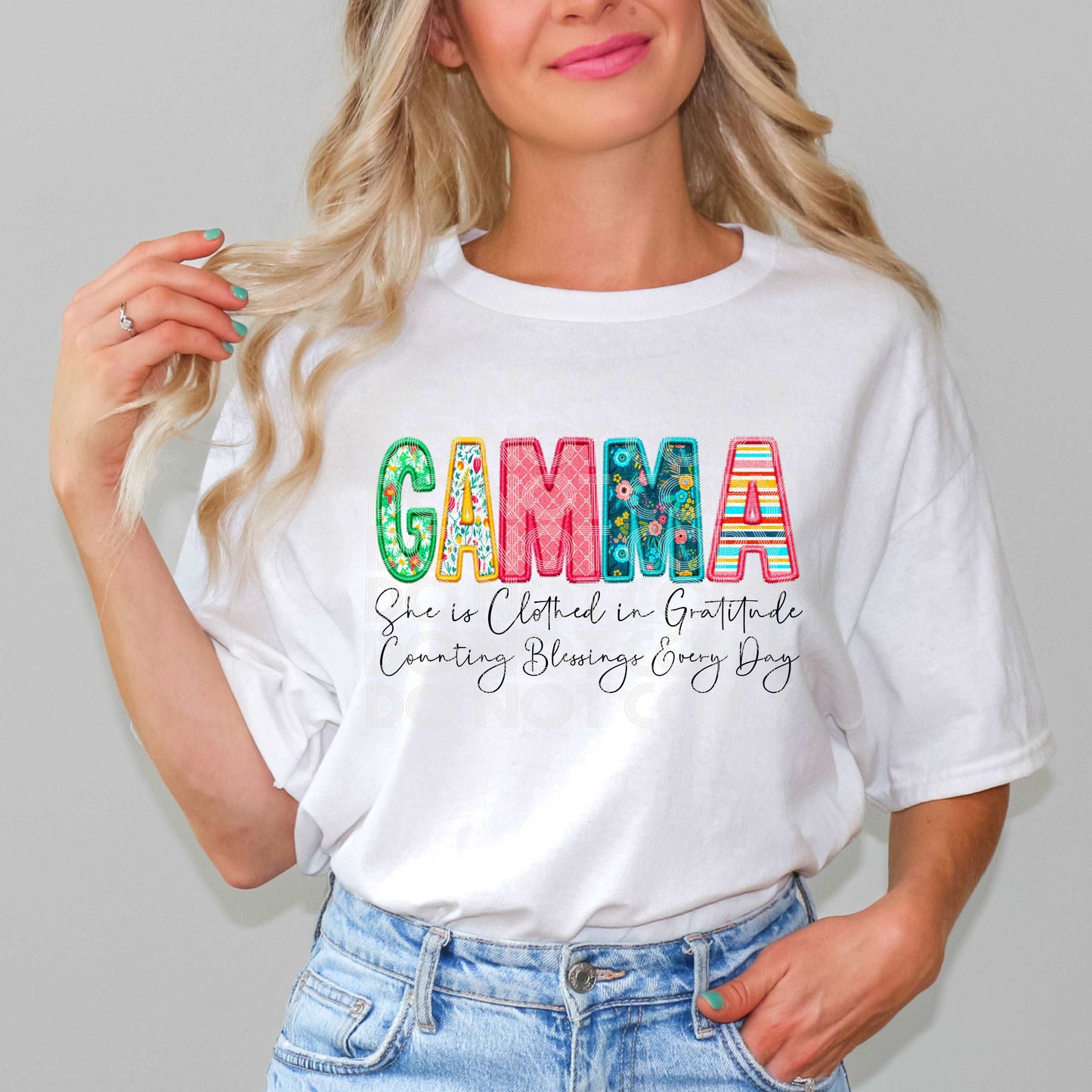 Clothed In Gratitude Gamma #3033 - Ready to Press DTF Transfer Full Color