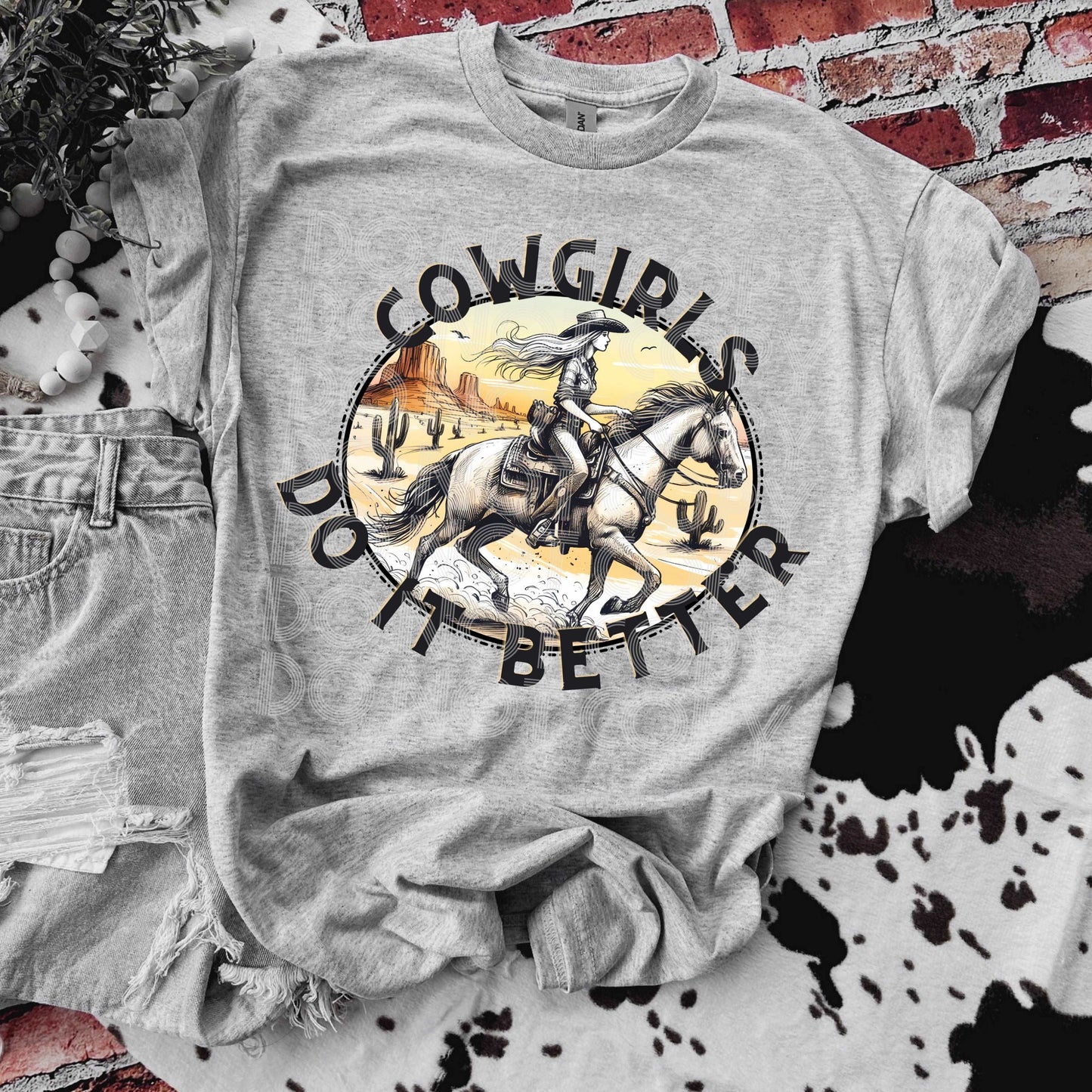 Cowgirls #3337 - Ready to Press DTF Transfer Full Color