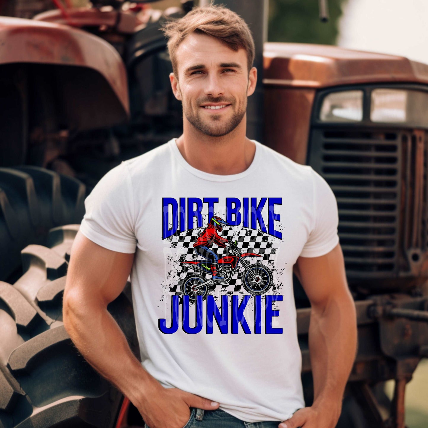 Dirt Bike Junkie #4173 - Ready to Press DTF Transfer Full Color