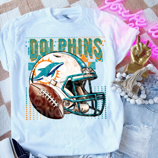 Dolphins #3521 - Ready to Press DTF Transfer Full Color