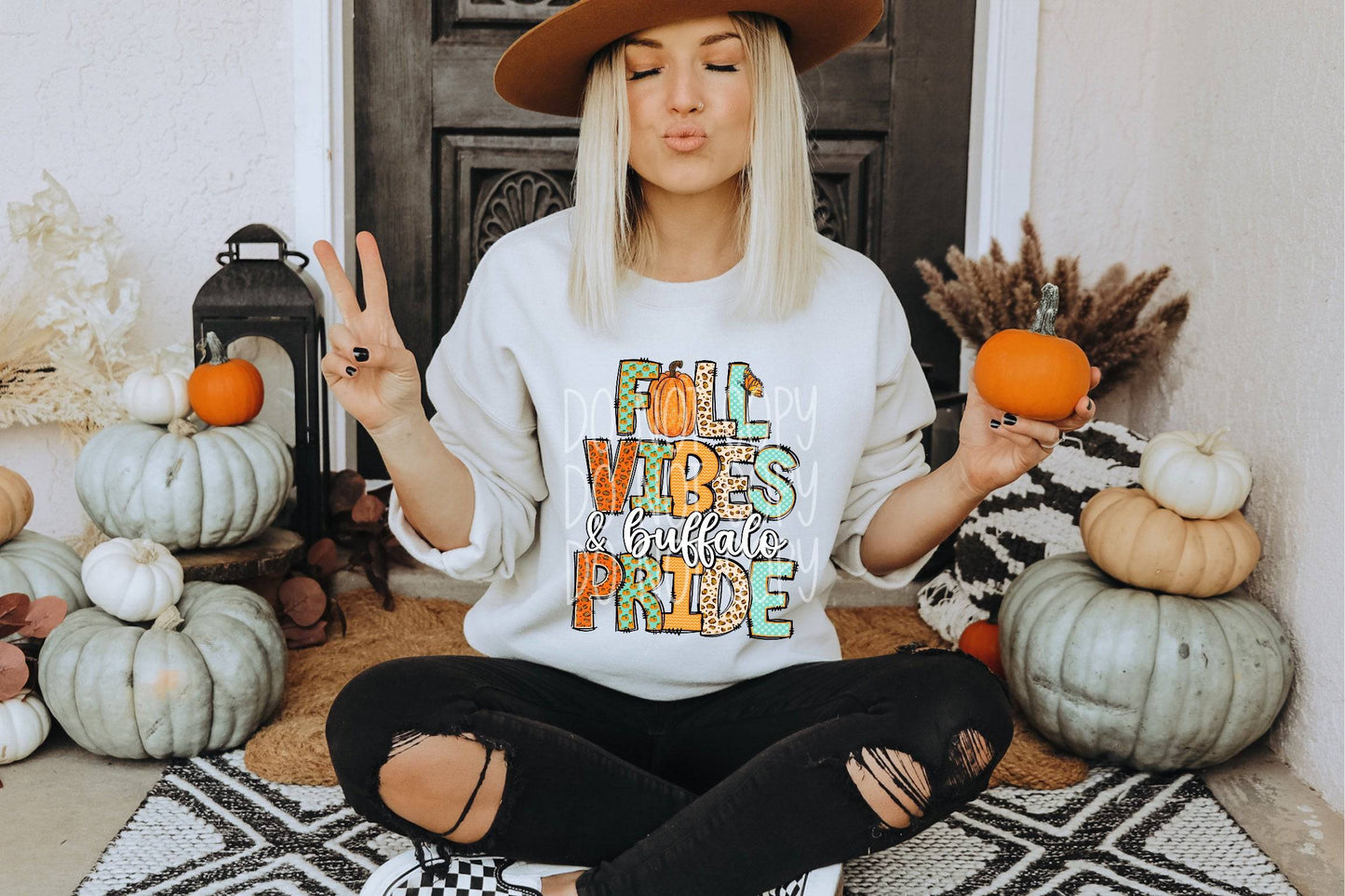 Fall Vibes and Buffalo Pride #3598 - Ready to Press DTF Transfer Full Color