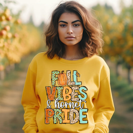 Fall Vibes and Hornet Pride #3581 - Ready to Press DTF Transfer Full Color