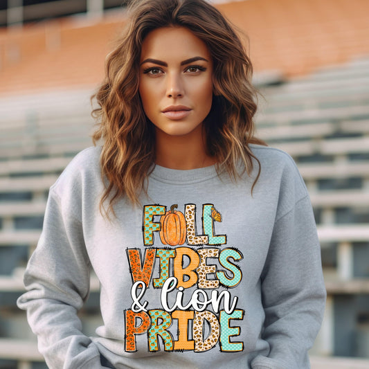 Fall Vibes and Lion Pride #3578 - Ready to Press DTF Transfer Full Color