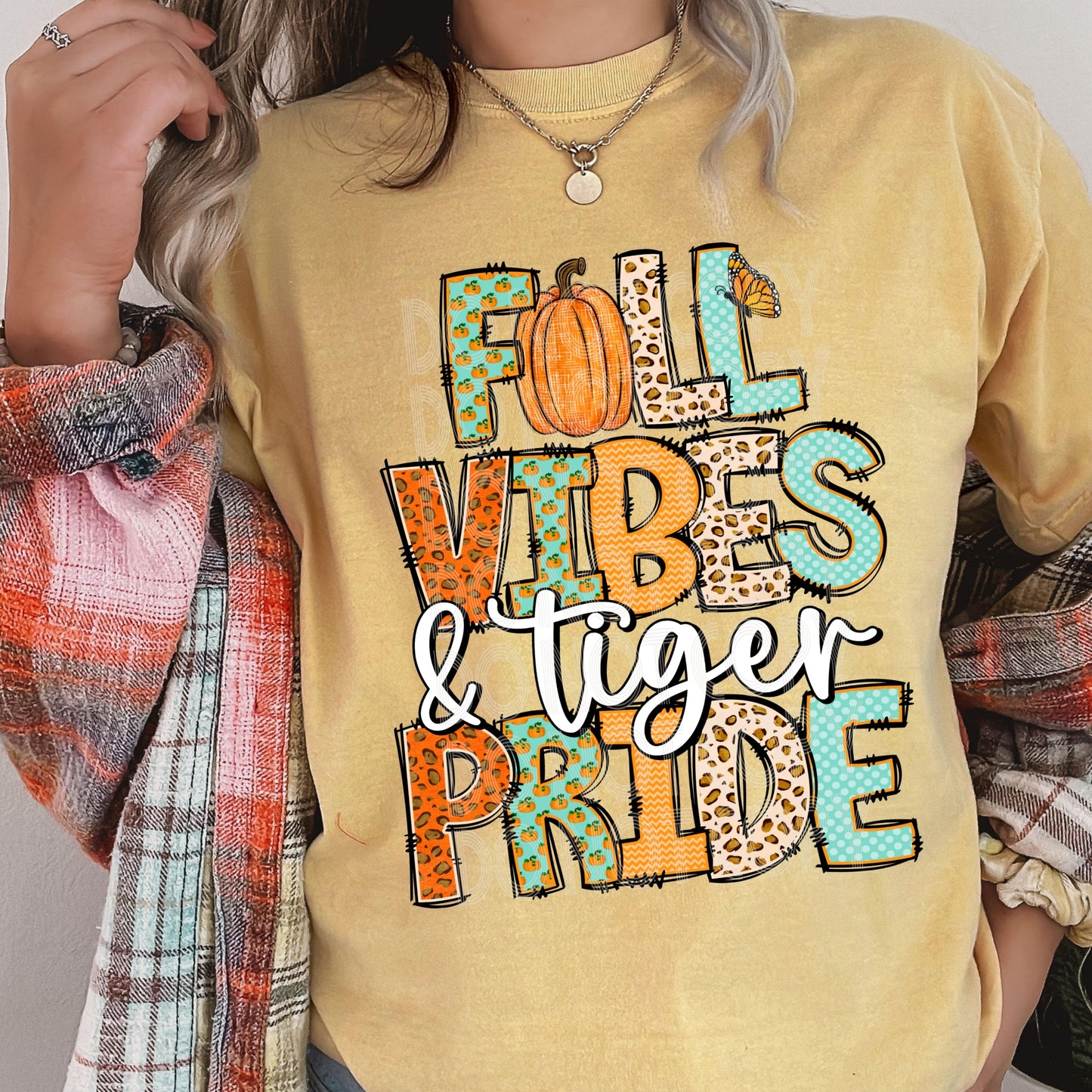 Fall Vibes and Tiger Pride #3570 - Ready to Press DTF Transfer Full Color