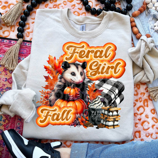 Feral Girl Fall #3634 - Ready to Press DTF Transfer Full Color