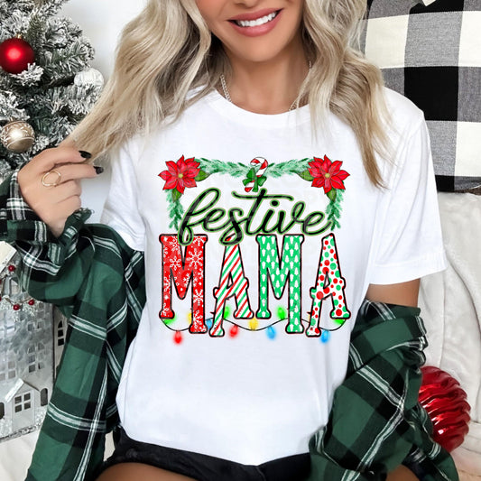 Festive Mama #3863 - Ready to Press DTF Transfer Full Color