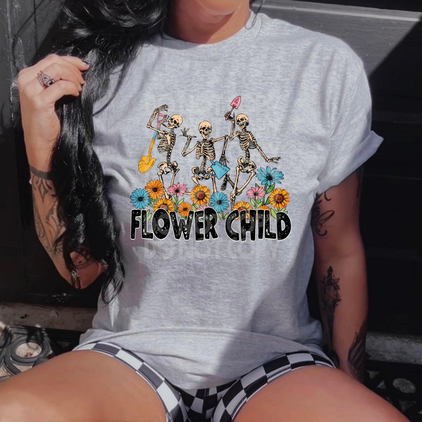 Flower Child #3256- Ready to Press DTF Transfer Full Color