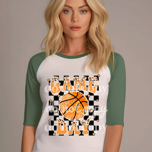 Game Day Basketball  - Ready to Press DTF Transfer Full Color