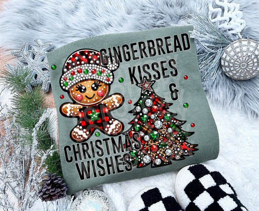 Gingerbread Kisses #3993 - Ready to Press DTF Transfer Full Color