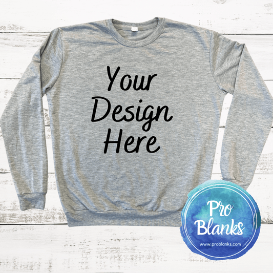 Gray Crewneck Sweatshirt Mock-Up Digital Download