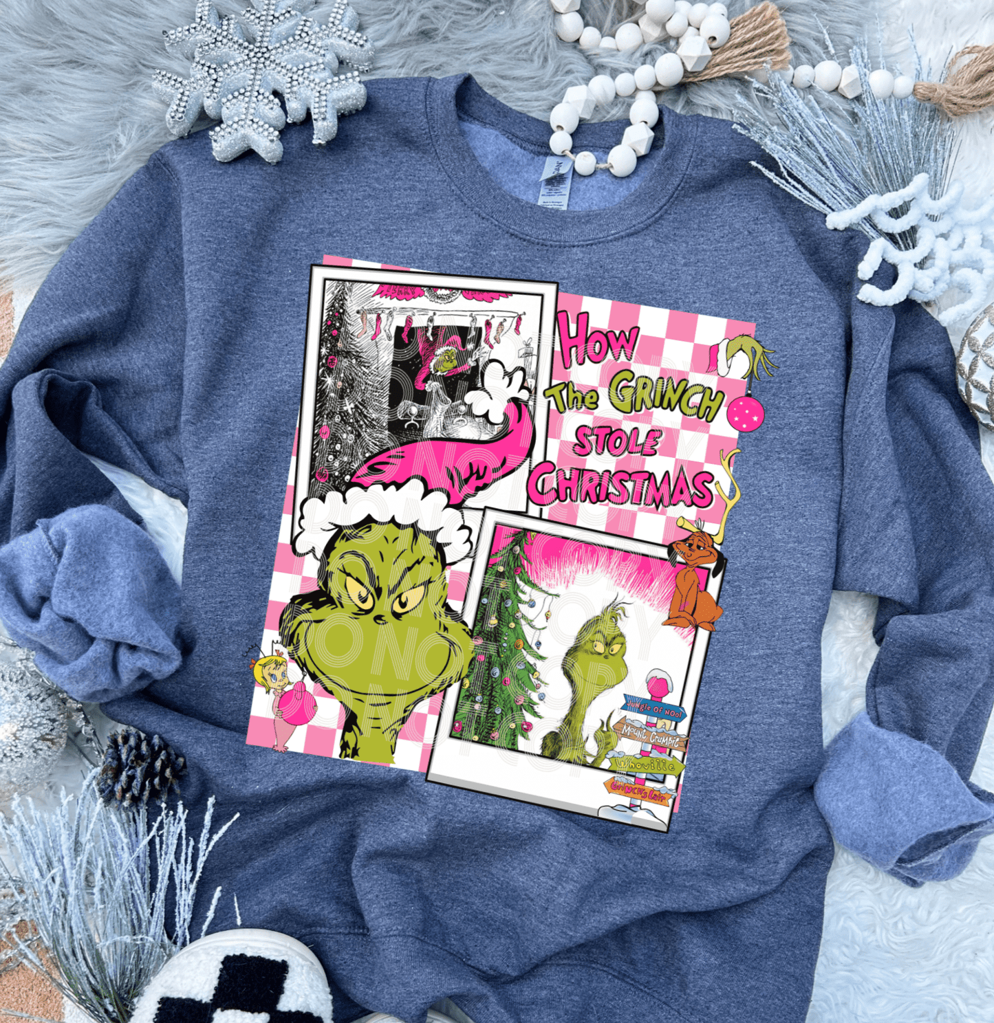 Grinch Pink #3930 - Ready to Press DTF Transfer Full Color