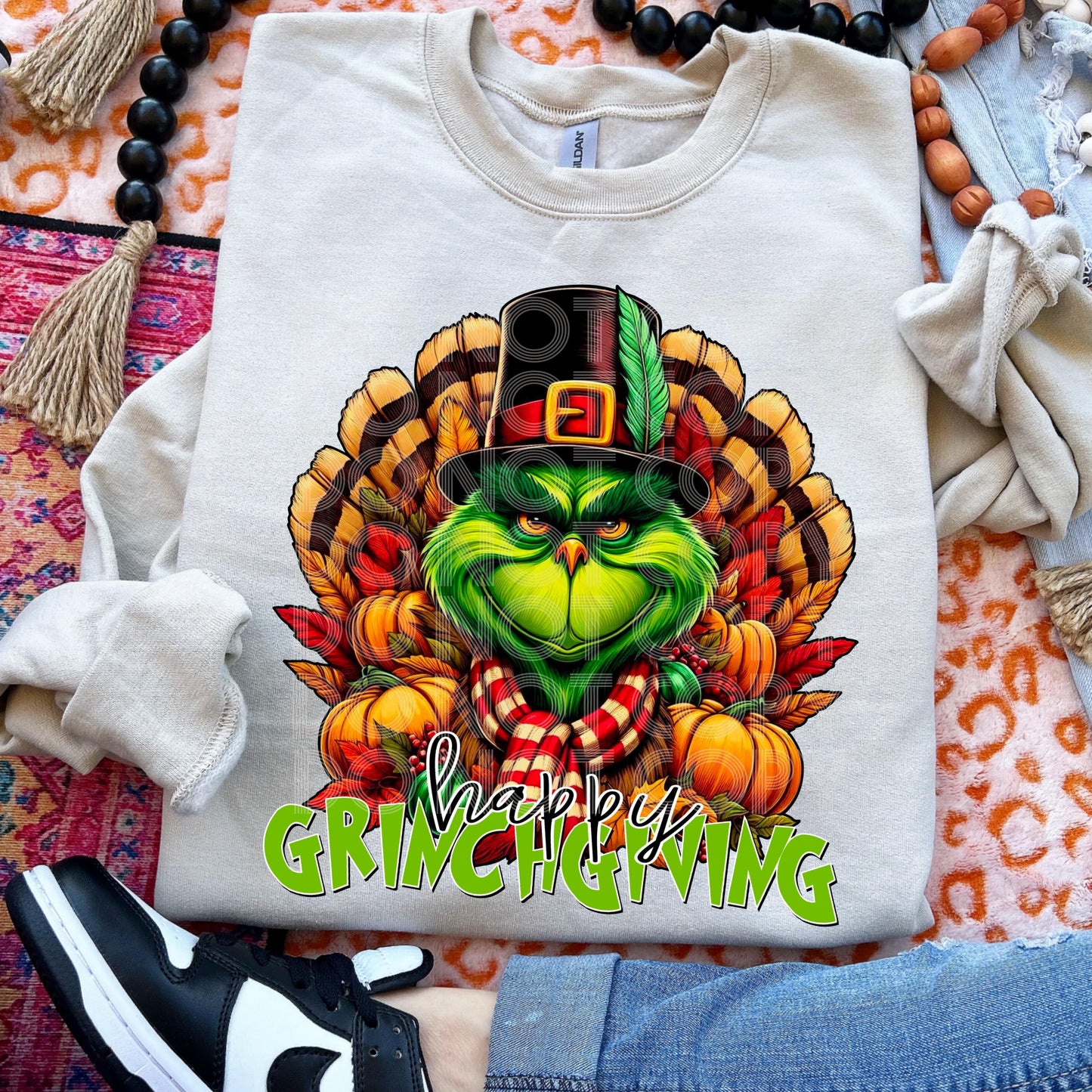 Grinchgiving #4017 - Ready to Press DTF Transfer Full Color