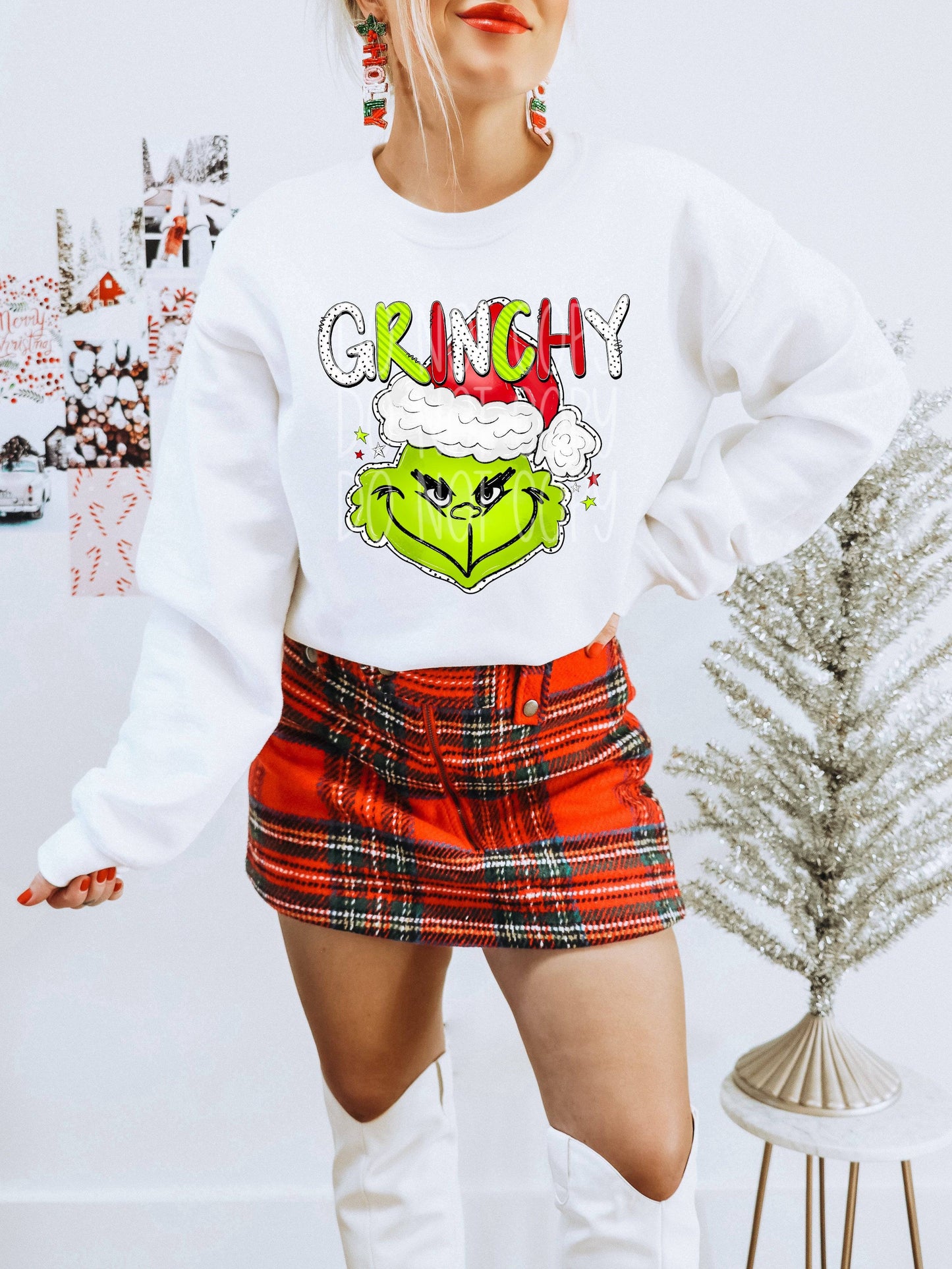 Grinchy #3862 - Ready to Press DTF Transfer Full Color