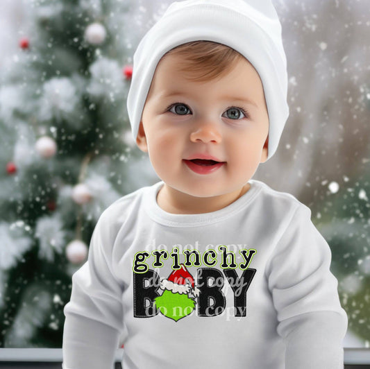 Grinchy Baby No Sparkle  - Ready to Press DTF Transfer Full Color