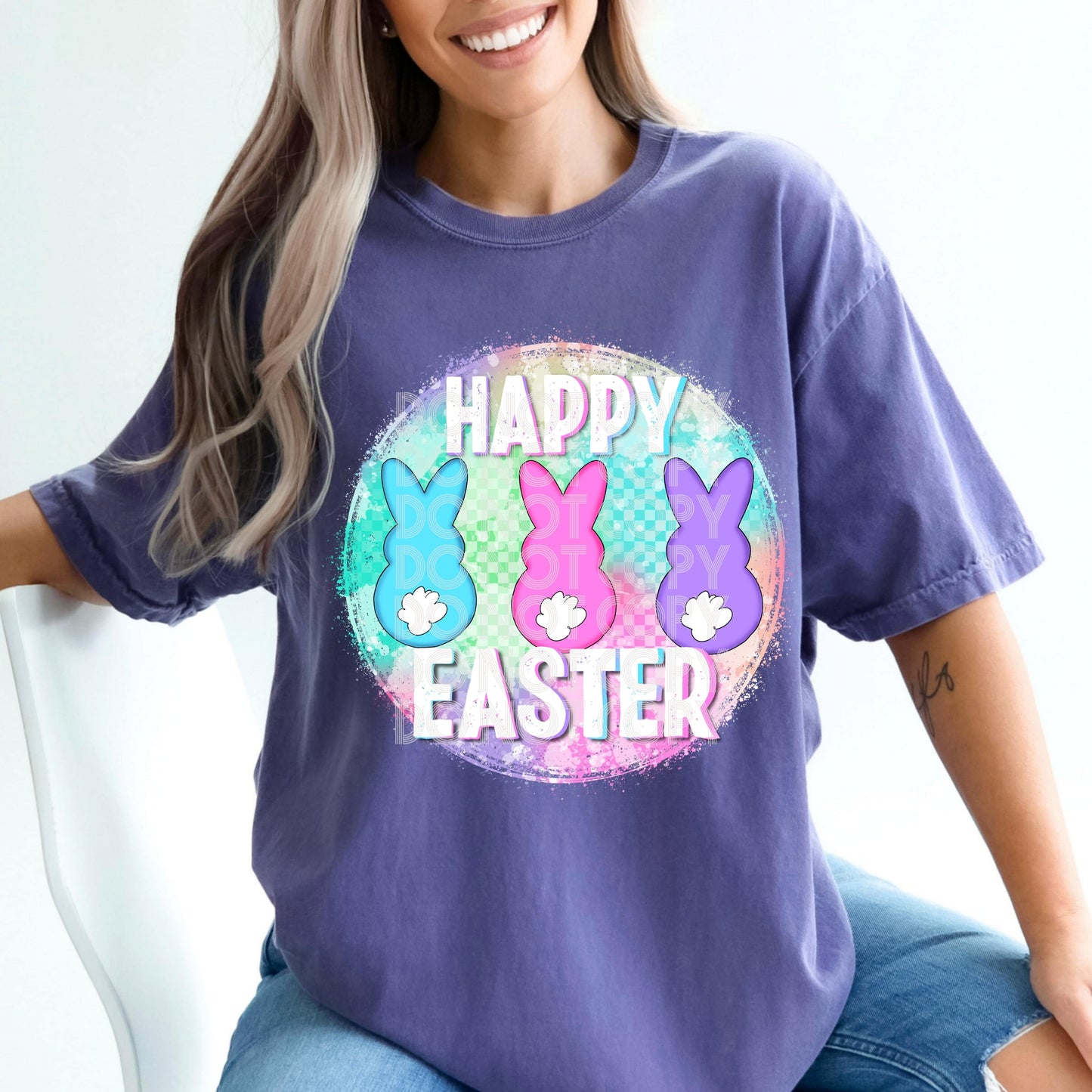 Happy Easter #1657  - Ready to Press DTF Transfer Full Color