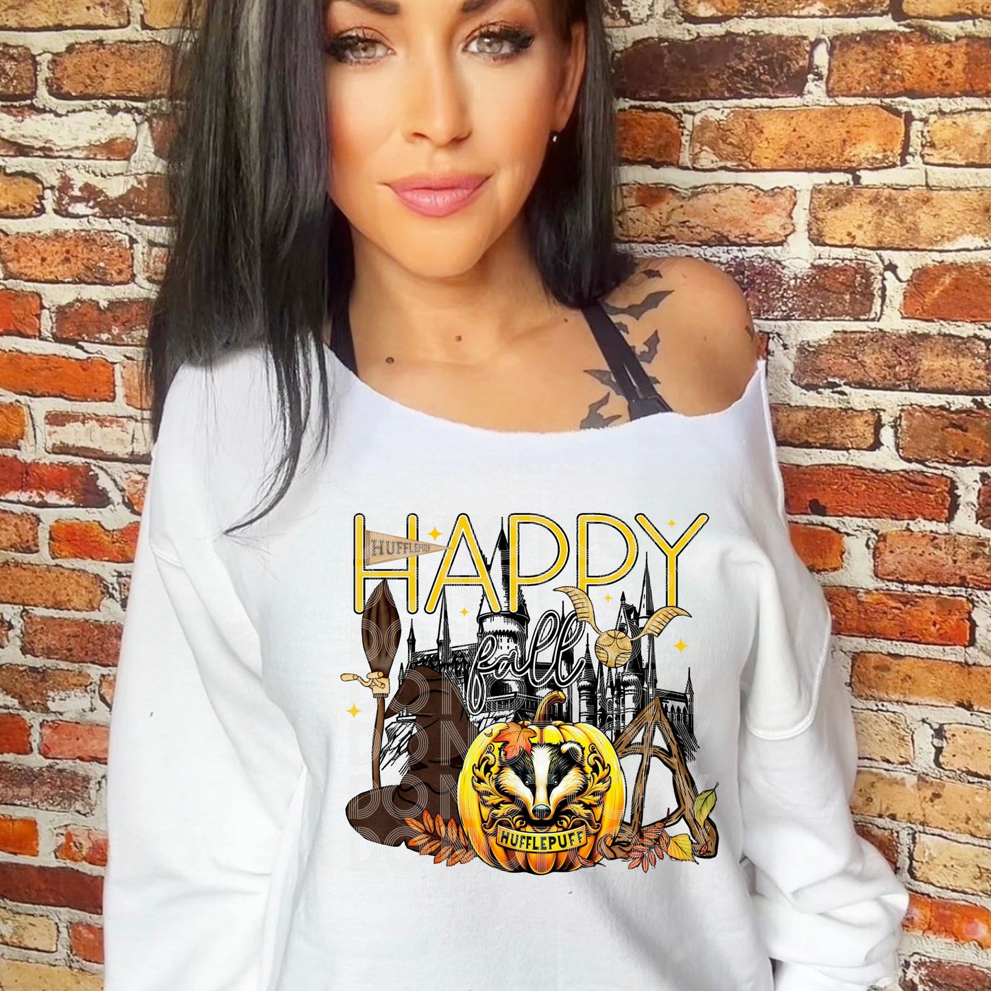 Happy Fall HP Yellow #3847 - Ready to Press DTF Transfer Full Color