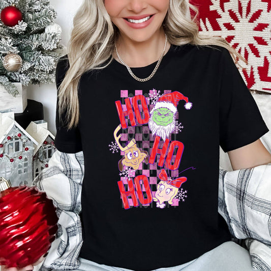 Ho Ho Ho Grinch #3876 - Ready to Press DTF Transfer Full Color