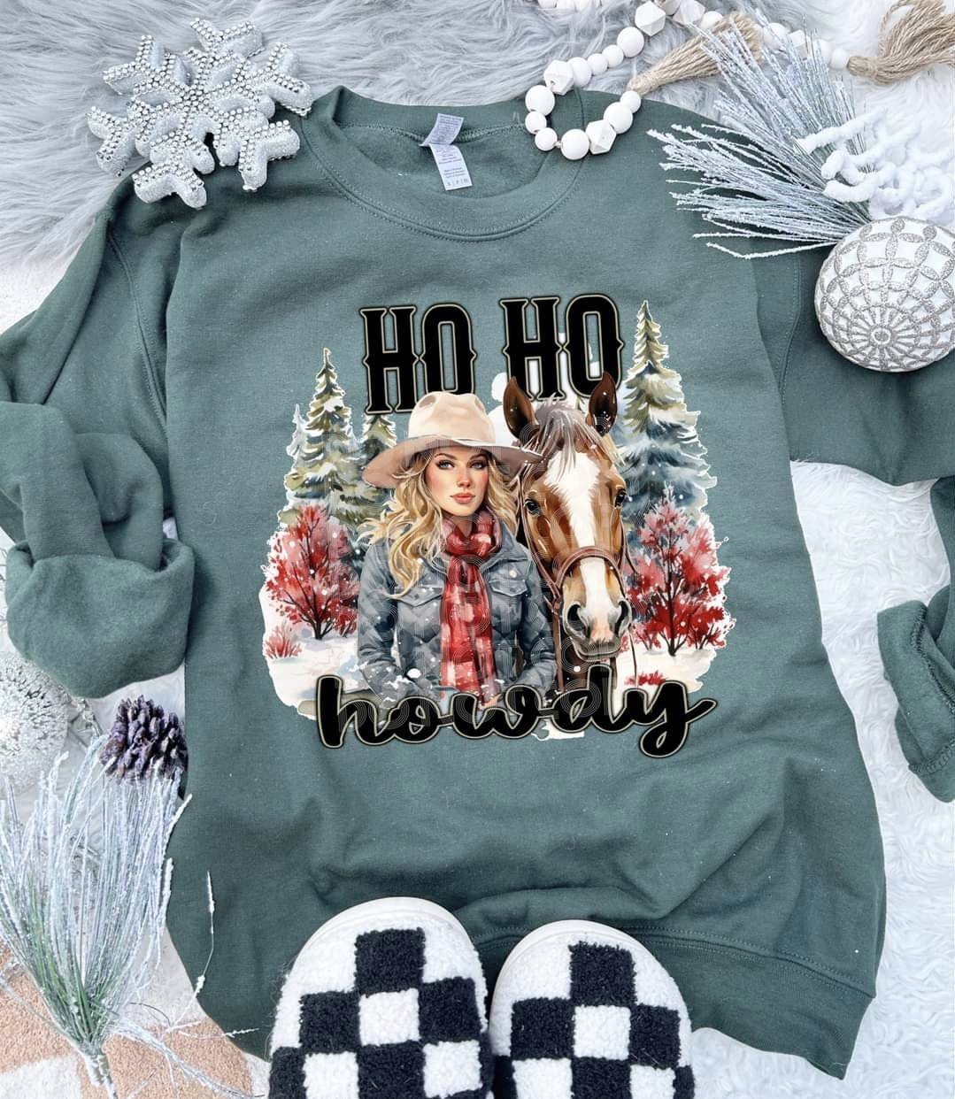 Ho Ho Howdy #4085 - Ready to Press DTF Transfer Full Color