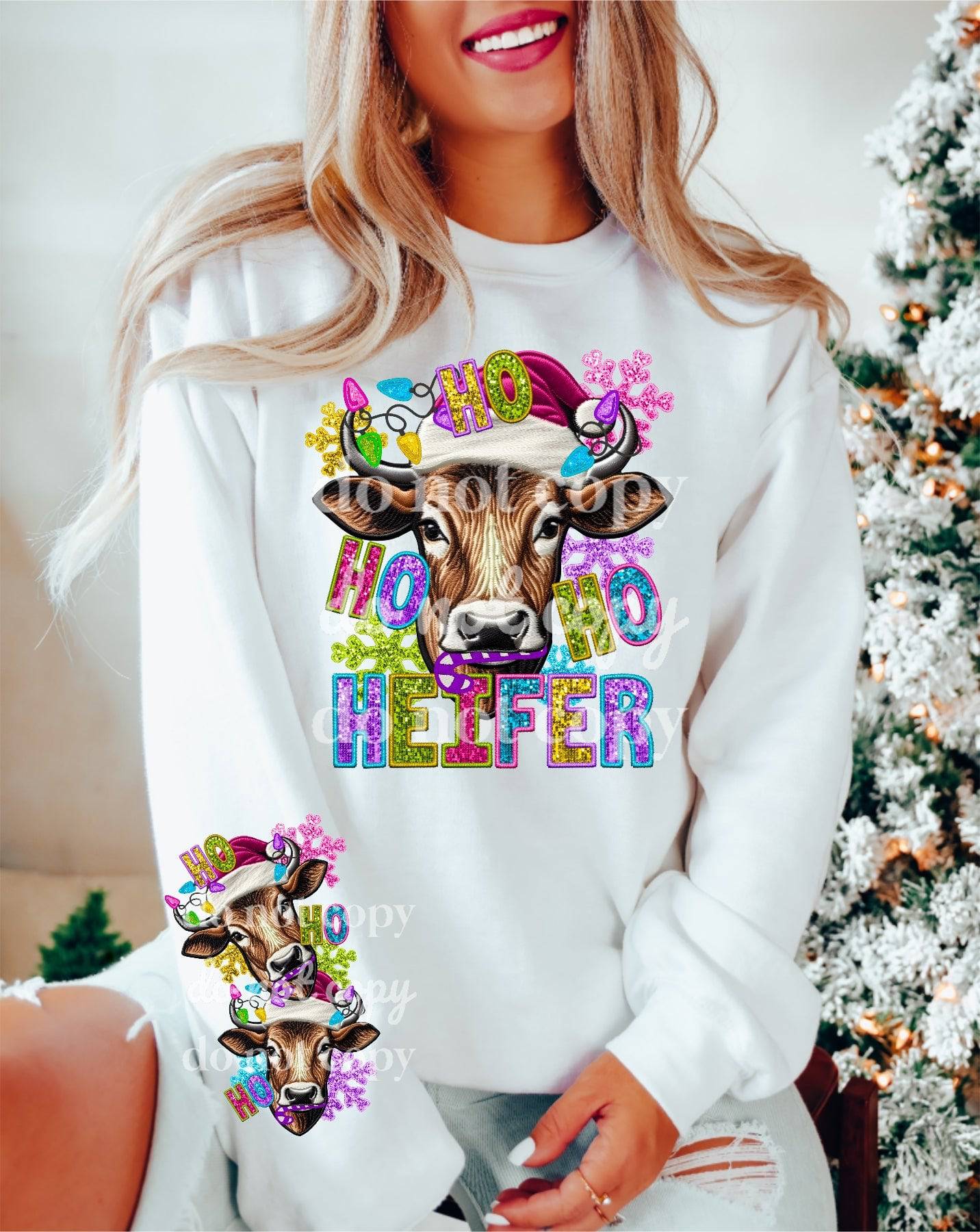 Hohoho Heifer - Ready to Press DTF Transfer Full Color