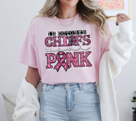 In October Chiefs Wear Pink #3653 - Ready to Press DTF Transfer Full Color