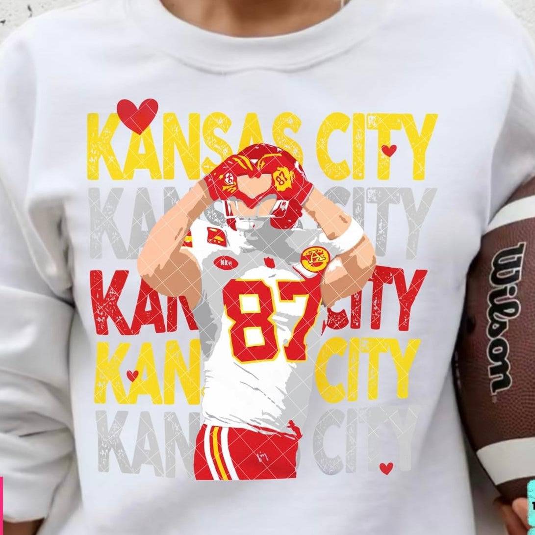 Kelce Heart #1548  - Ready to Press DTF Transfer Full Color