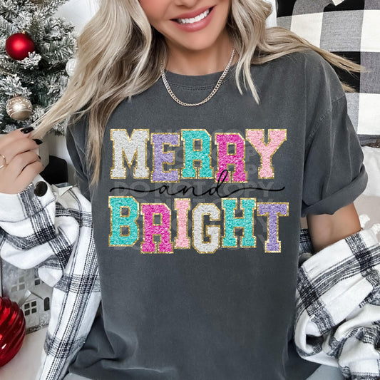 Merry & Bright #4027 - Ready to Press DTF Transfer Full Color