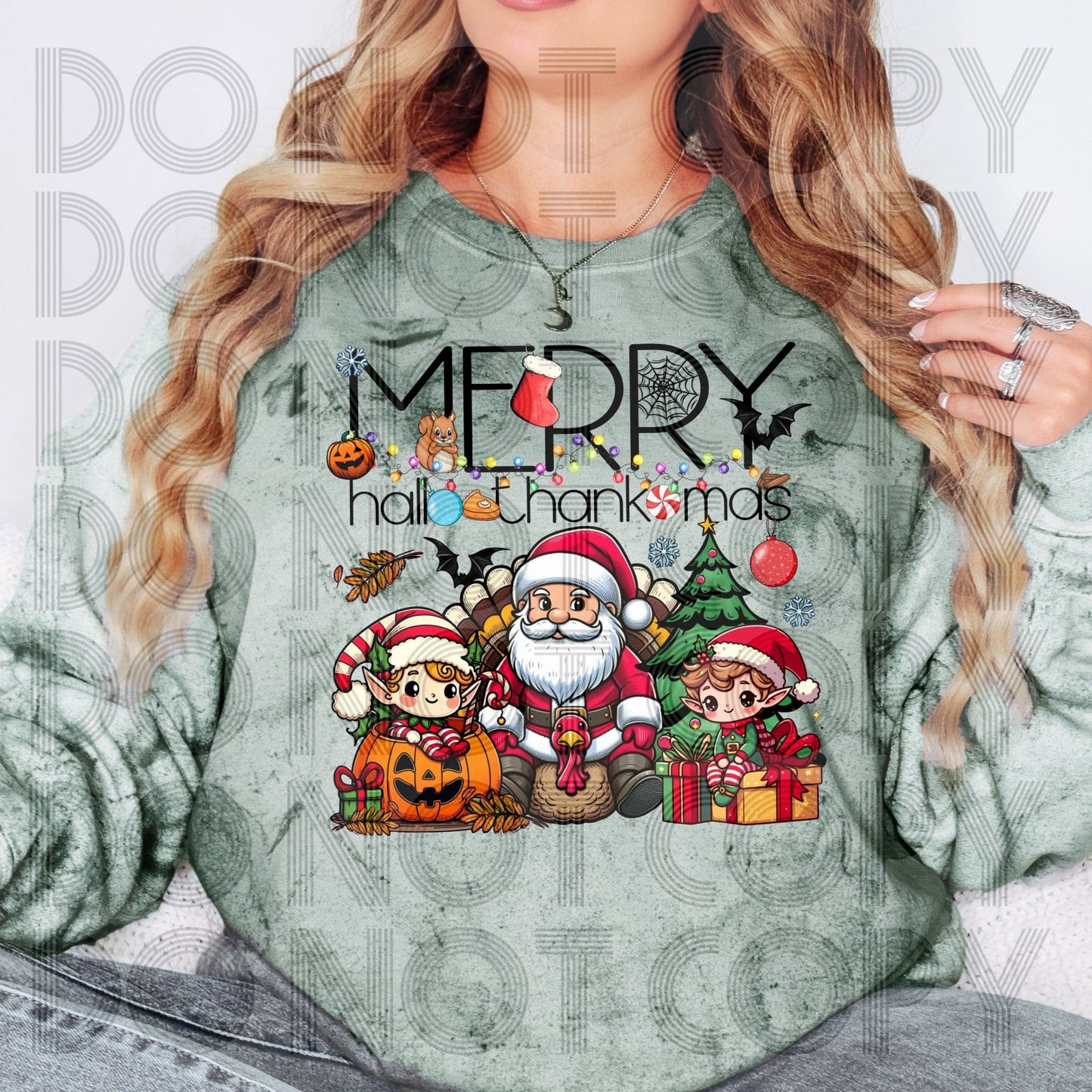 Merry Hallo-Thank-Mas #3832 - Ready to Press DTF Transfer Full Color