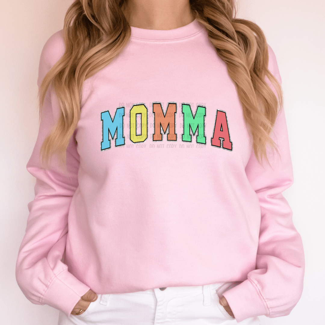 Momma Chenille Patch - Ready to Press DTF Transfer Full Color