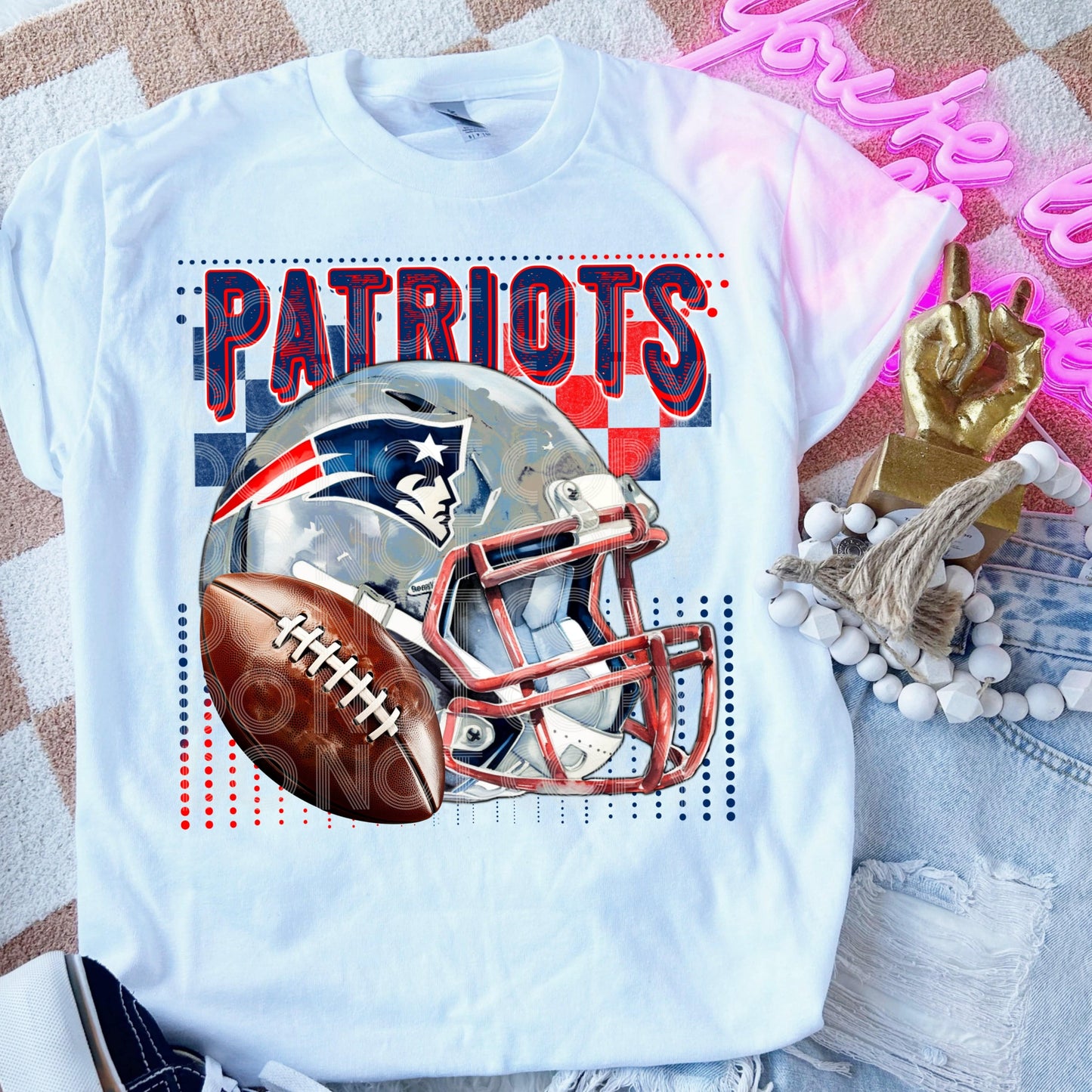 Patriots #3519 - Ready to Press DTF Transfer Full Color