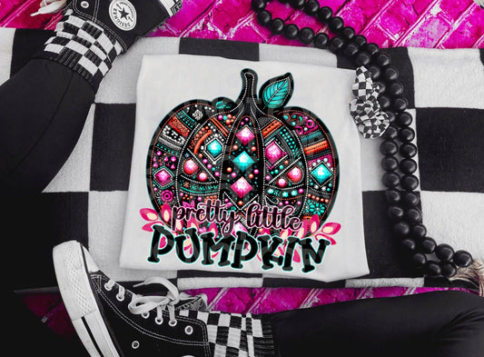 Pretty Little Pumpkin #3674 - Ready to Press DTF Transfer Full Color