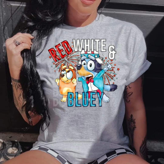 Red White Bluey #2023 - Ready to Press DTF Transfer Full Color