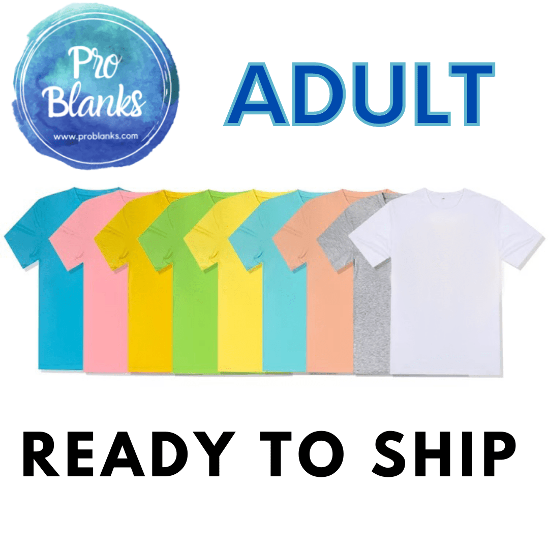 RTS - ADULT - CREW NECK -  100% Polyester T-shirt with Soft Cotton Feel