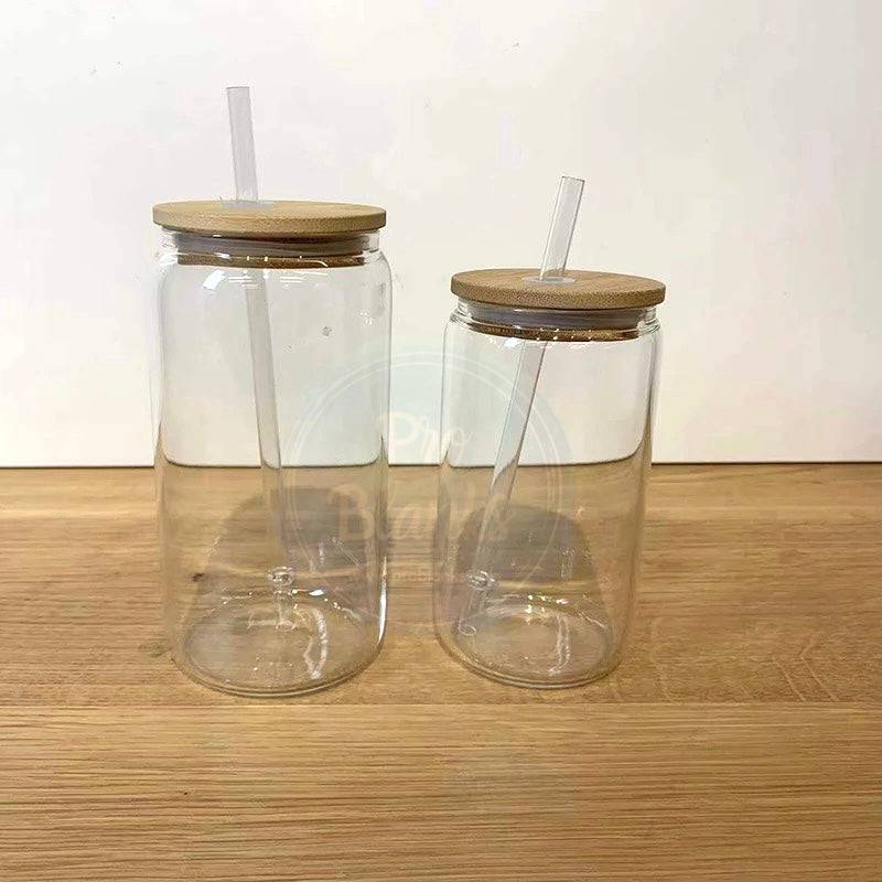 RTS - Clear Sublimation Tumbler with Bamboo Lid