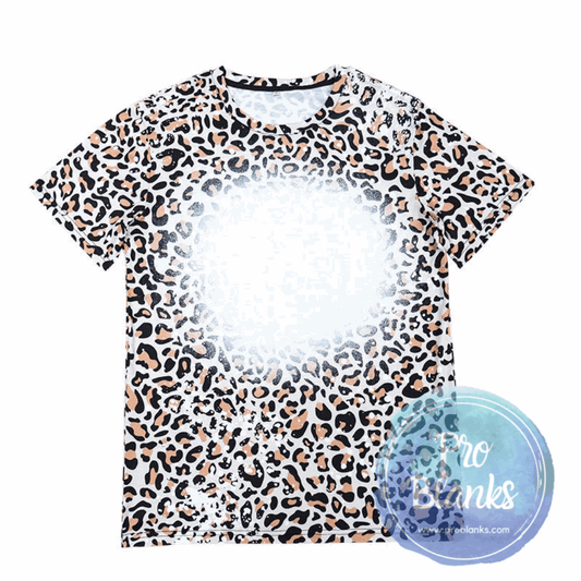 *SALE* RTS-  ADULT - Leopard - Faux Bleached 100% Polyester T-shirts