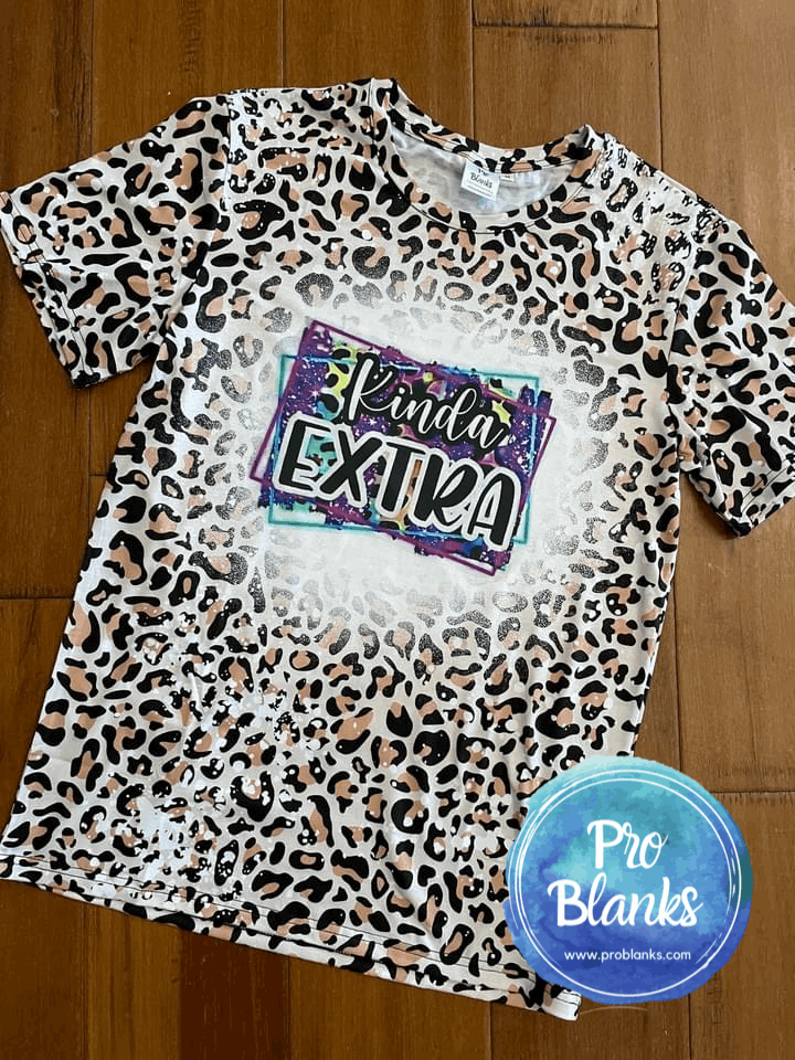 *SALE* RTS-  ADULT - Leopard - Faux Bleached 100% Polyester T-shirts