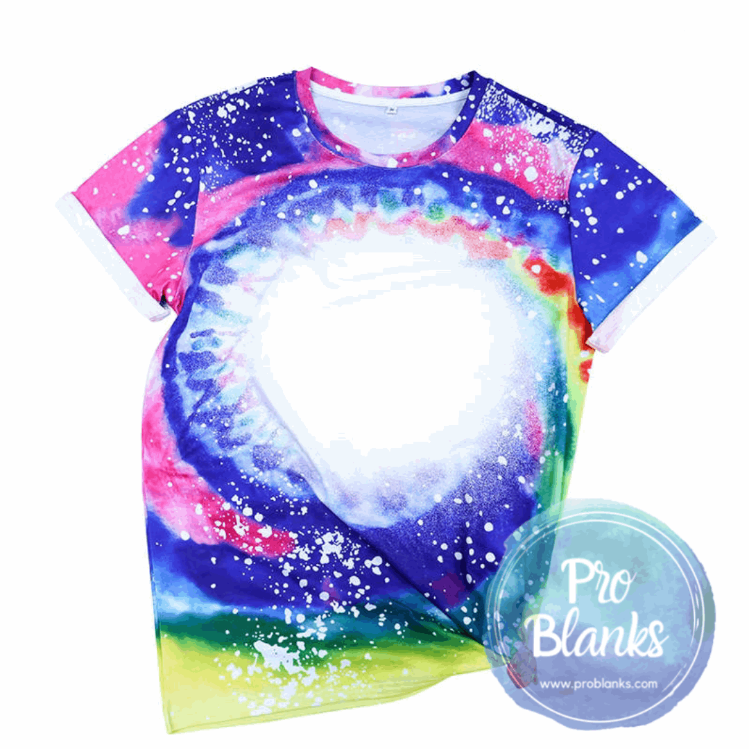 *SALE* RTS-  ADULT - Tie Dye - Faux Bleached 100% Polyester T-shirts