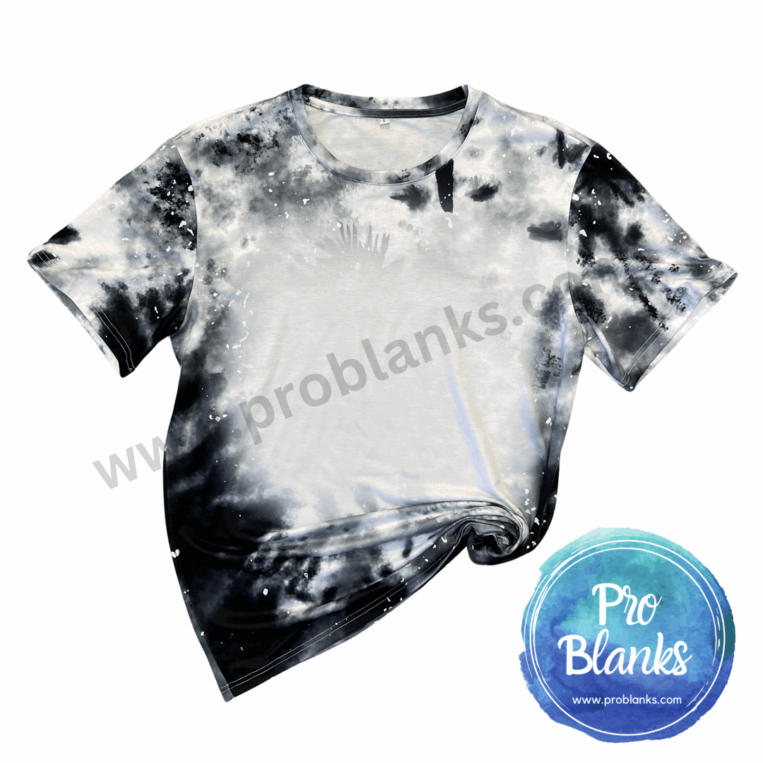 *SALE*  RTS - ADULT - WATERCOLOR- Faux Bleached 100% Polyester T-shirts