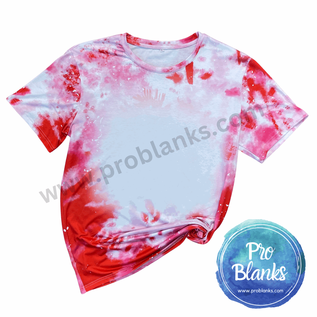 *SALE*  RTS - ADULT - WATERCOLOR- Faux Bleached 100% Polyester T-shirts