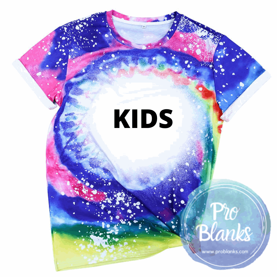 *SALE* RTS- YOUTH - Tie Dye - Faux Bleached 100% Polyester T-Shirts