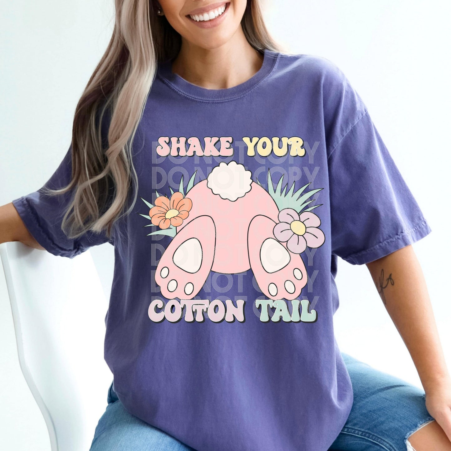 Shake Your Cotton Tail #1647  - Ready to Press DTF Transfer Full Color