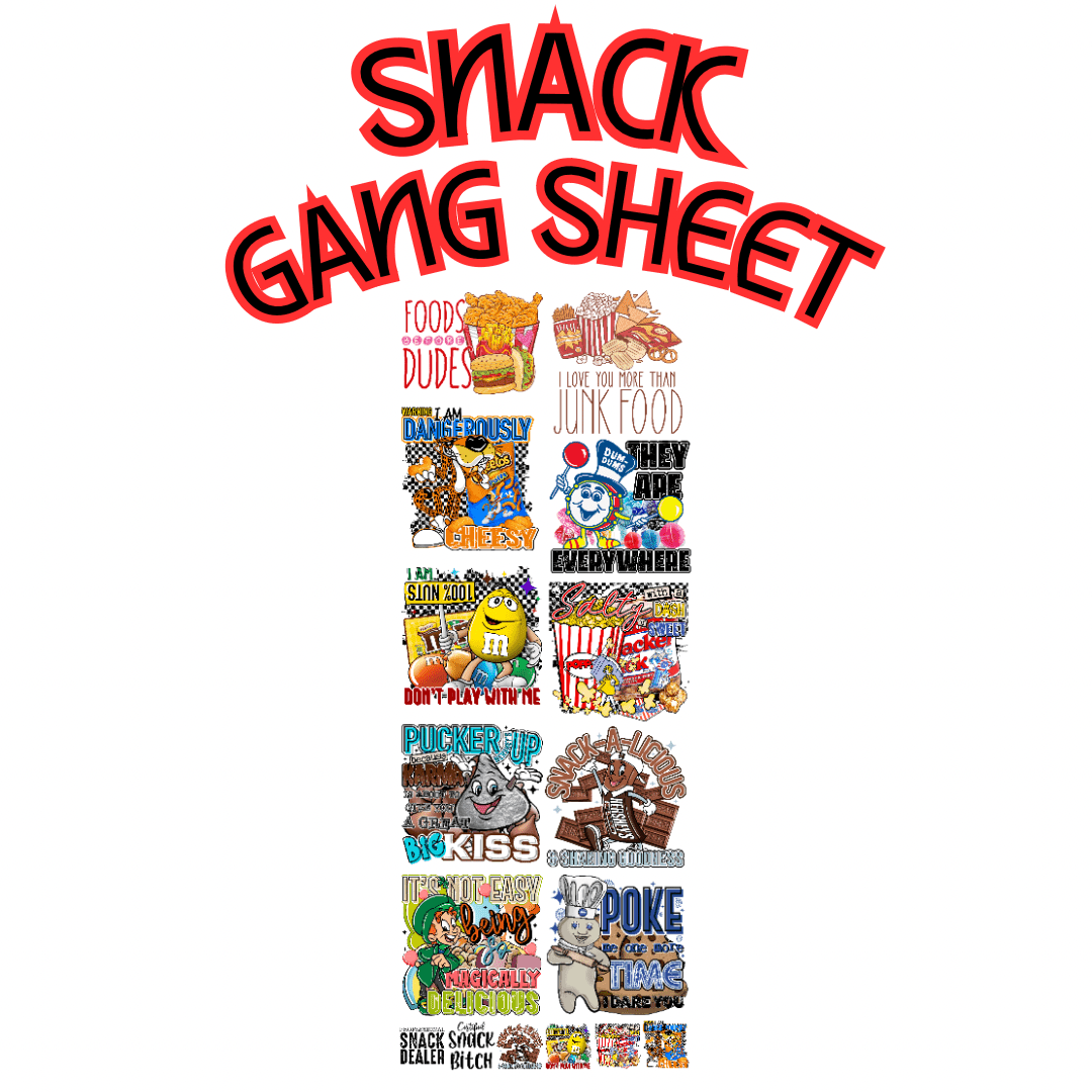 Snack Premade 22x60 DTF Gang Sheet