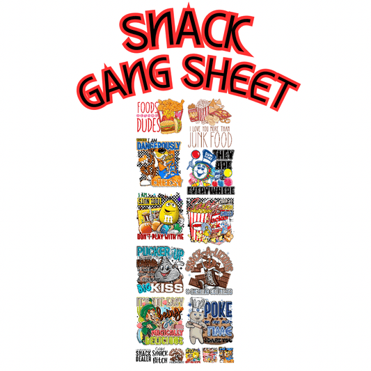 Snack Premade 22x60 DTF Gang Sheet