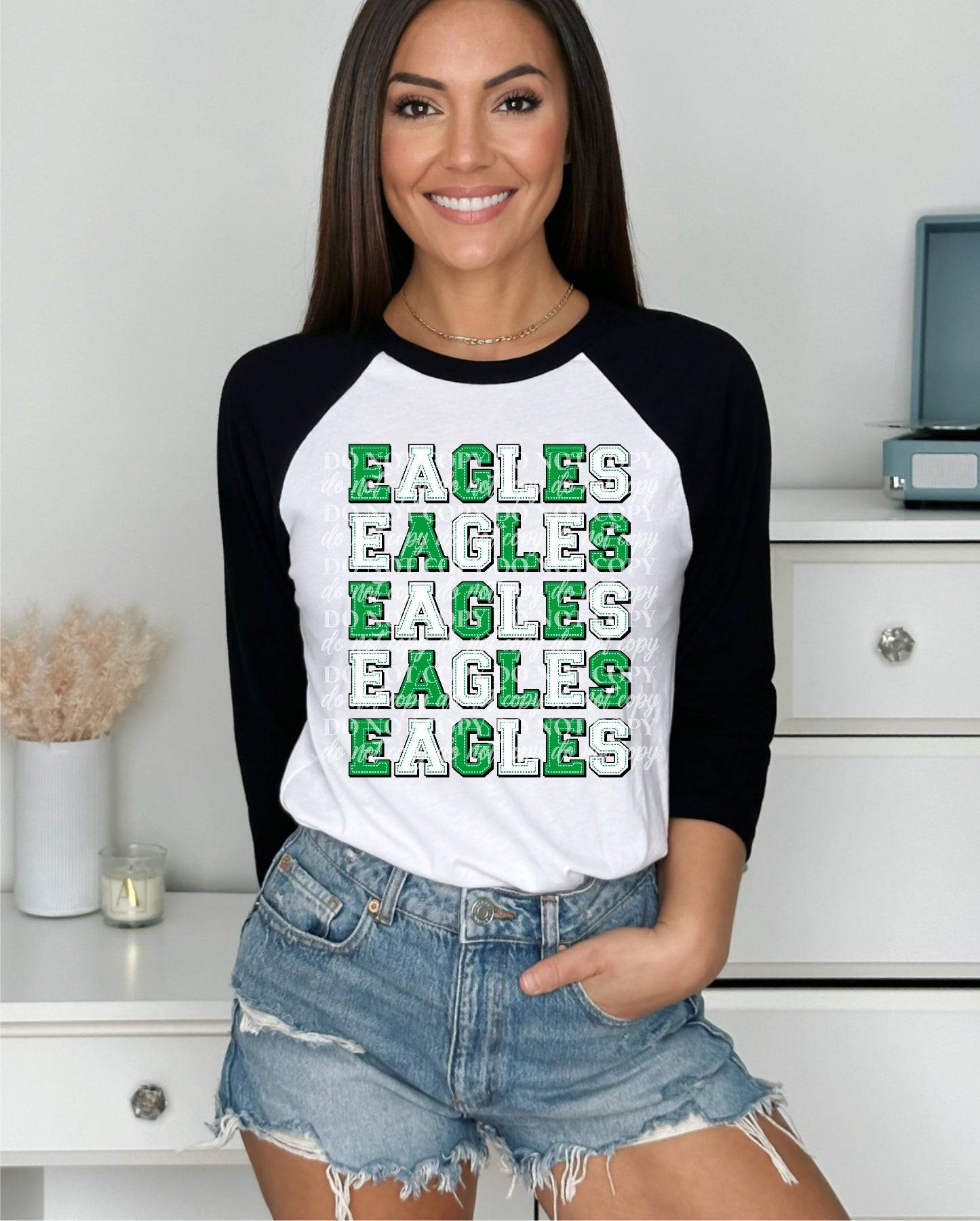 Stacked Eagles - Ready to Press DTF Transfer Full Color