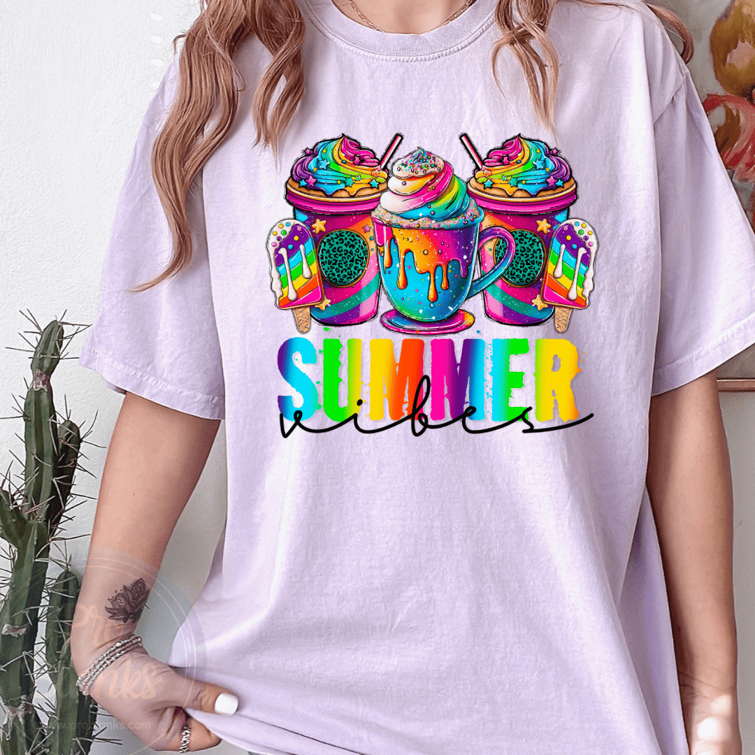 Summer Vibes - Ready to Press DTF Transfer Full Color