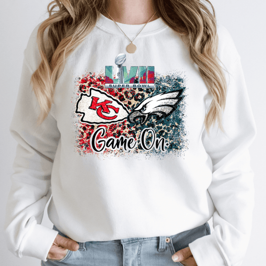 Super Bowl Leopard- Ready to Press DTF Transfer Full Color