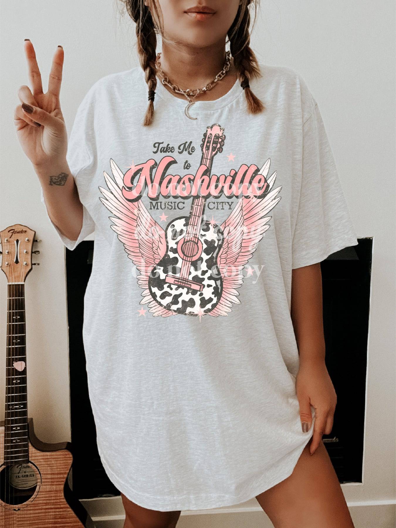 Take Me To Nashville - Ready to Press DTF Transfer Full Color