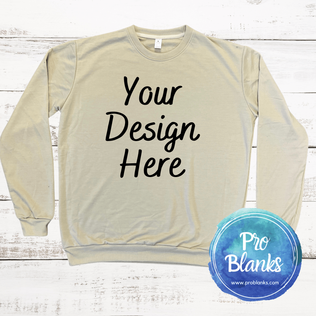 Tan Crewneck Sweatshirt Mock-Up Digital Download